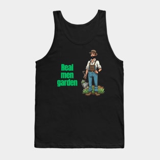 Cartoon design of a male gardener with humorous saying Tank Top